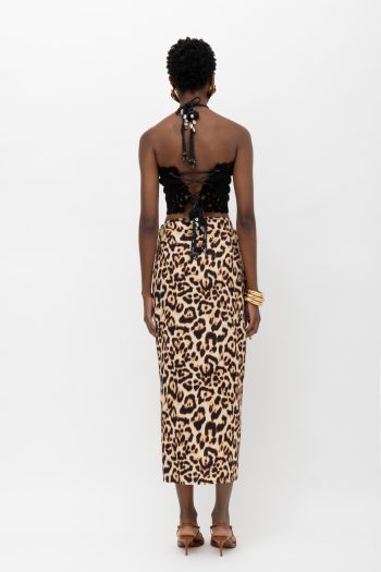 Amani Floral Top – Black - Image 4