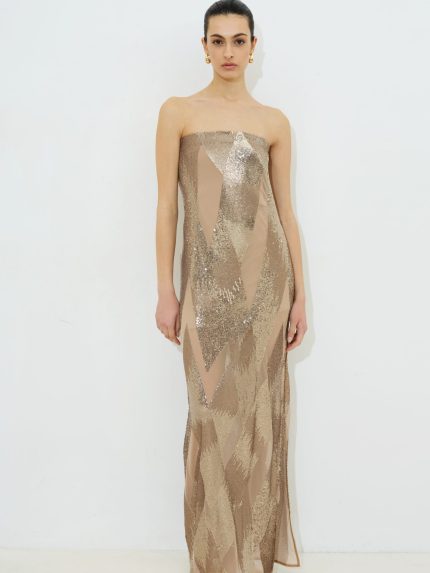 Corina Sequin Dress – Bronze