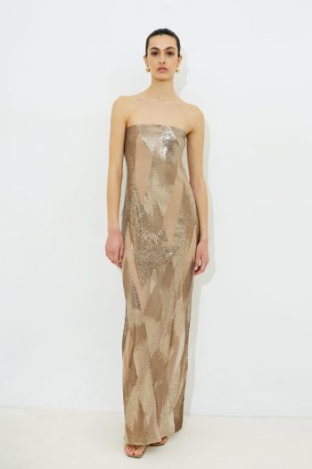 Corina Sequin Dress – Bronze - Image 3