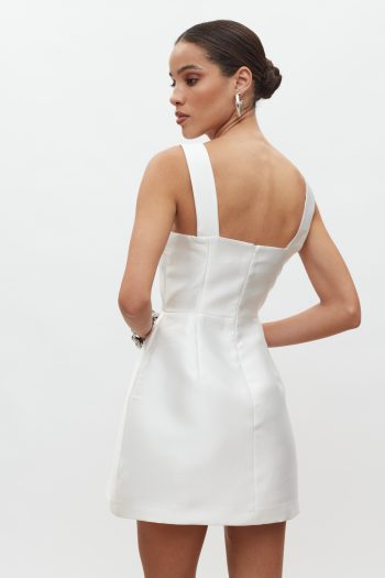 Vasiliki Mini Dress – Off White - Image 3