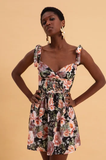 Peonies Love Mini Dress – Print - Image 4