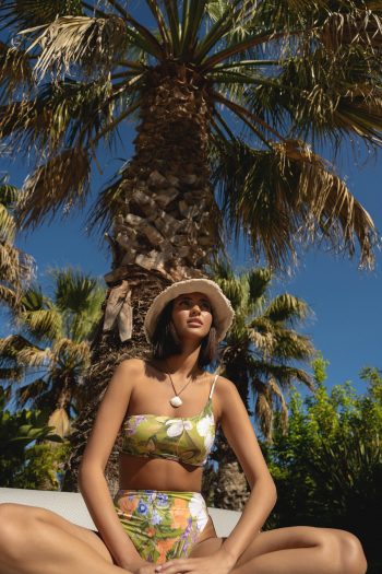 Positano Bikini – Olive Peonies - Image 4