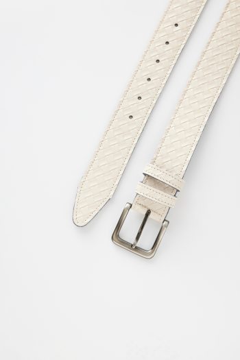 Grace Textured Belt – Cream - Image 2