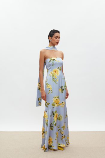 Nepheli Dress – Indigo/Yellow Floral - Image 4