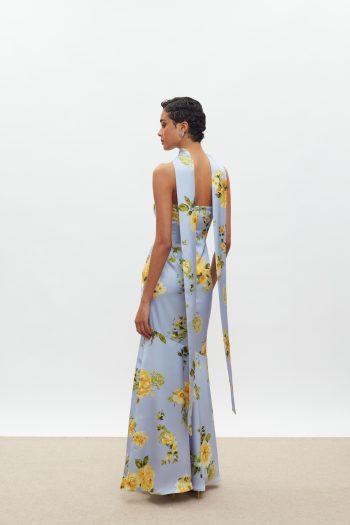 Nepheli Dress – Indigo/Yellow Floral - Image 5
