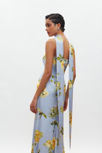 Nepheli Dress – Indigo/Yellow Floral - Image 6