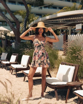 Peonies Love Mini Dress – Print - Image 3