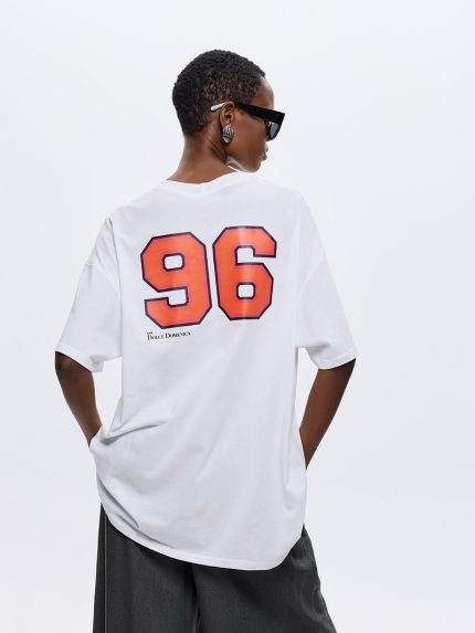 Est.96 Red T-Shirt – White