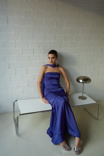 Nepheli Dress – Purplish Blue - Image 2