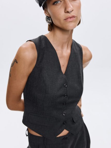 Nerea Vest – Grey/Black