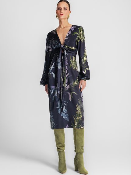 Juliet Silky Dress – Print