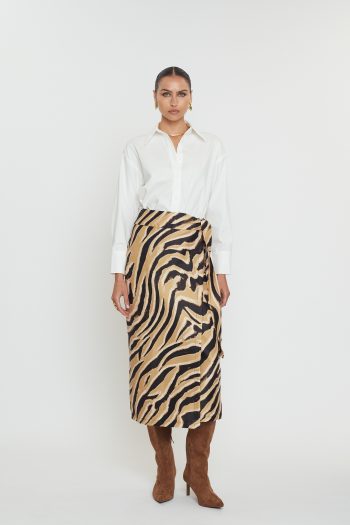 Penelope Skirt – Caramel Zebra