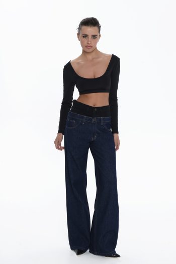 Alaia Wide Leg – Blue/Black