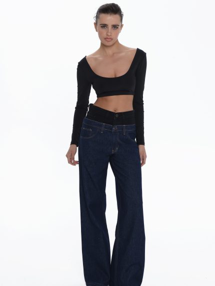 Alaia Wide Leg – Blue/Black