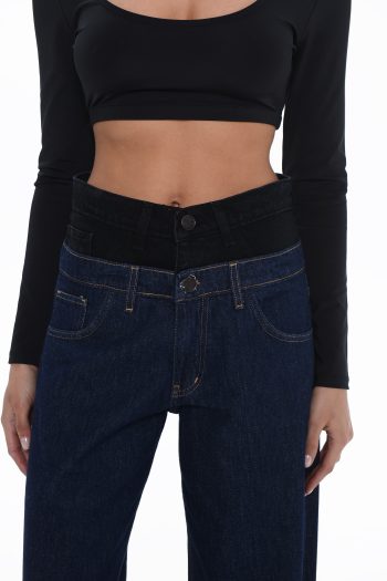 Alaia Wide Leg – Blue/Black - Image 2