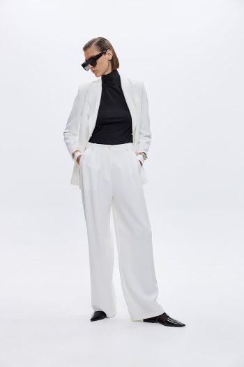 Nancy Crepe Blazer – White - Image 3