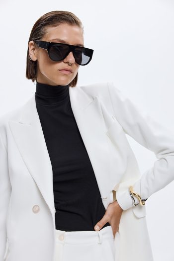 Nancy Crepe Blazer – White - Image 4