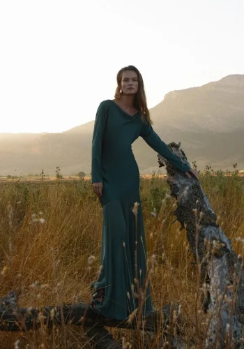 Marlene Dress – Forest Green - Image 2