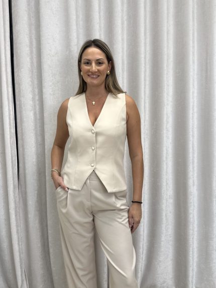 Iris Vest – Ecru