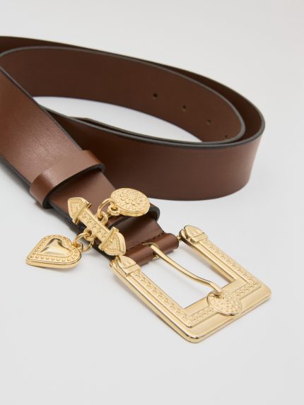 Her Pulse Leather Belt – Brown