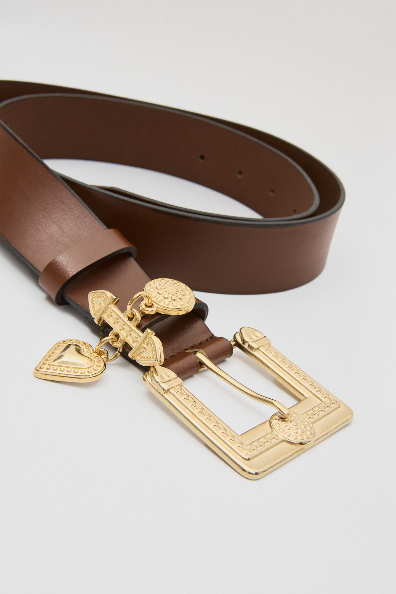 LT ESHOP BELTS1392 Her Pulse Leather Belt – Brown - Image 1
