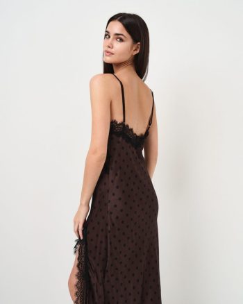 Matilda Slip Dress – Brown - Image 4