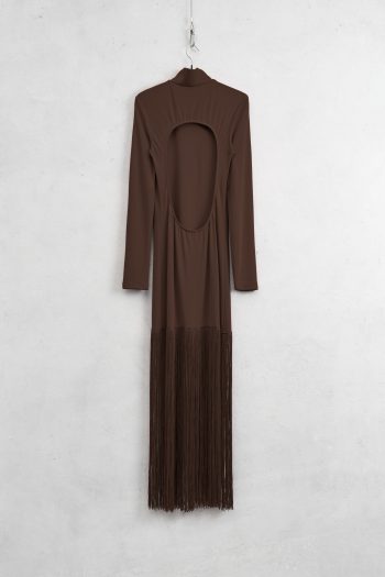 Trudy Fringe Dress – Brown - Image 2
