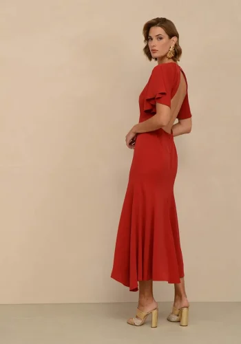 Rosina Dress – Red Wine - Image 2