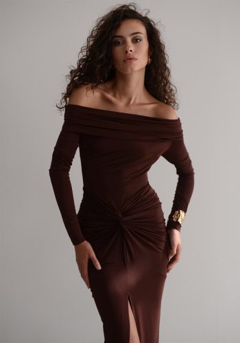 Vanessa Dress – Brown - Image 2