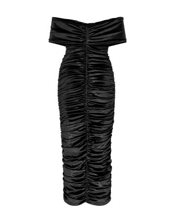 Ruby Velvet Dress – Black - Image 2