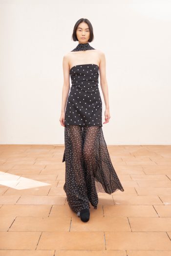 Polka Dot Dress – Black - Image 3