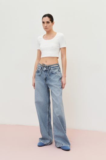 Charlie Wide Leg Denim – Blue - Image 5