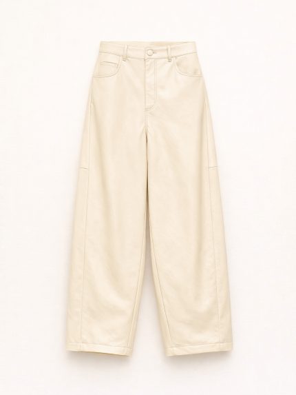Harper Leather Pants – Beige
