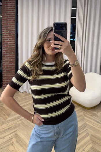 Holly Striped Knit – Brown - Image 3