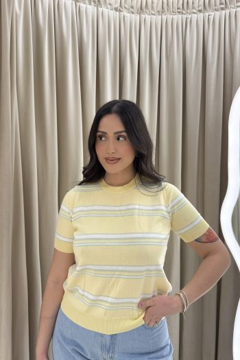 Lauren Striped Knit – Yellow