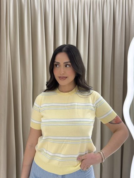 Lauren Striped Knit – Yellow