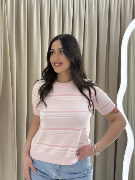 Lauren Striped Knit – Pink