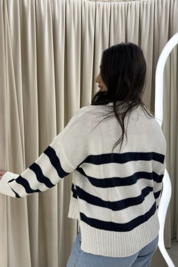 Maison Striped Knit – Blue - Image 3