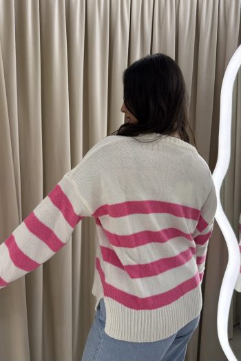 Maison Striped Knit – Pink - Image 3