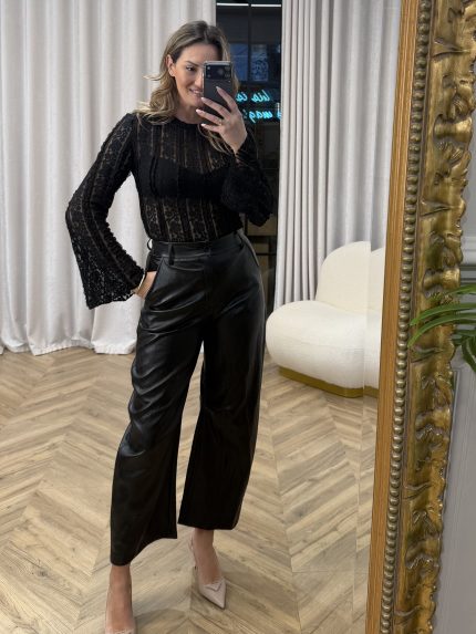 Kali Leather Pants – Black