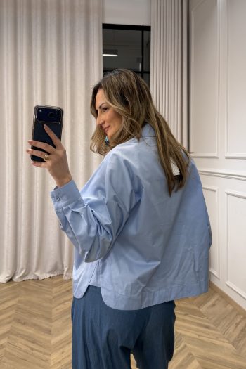 Crop Cotton Shirt – Ciel - Image 2