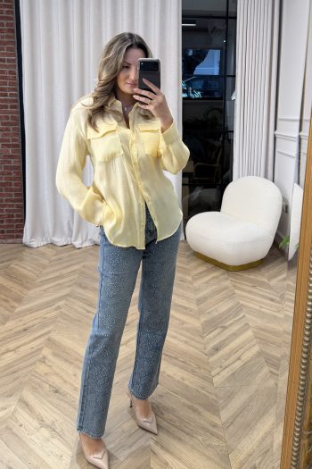 Piper Sheer Shirt – Yellow - Image 4