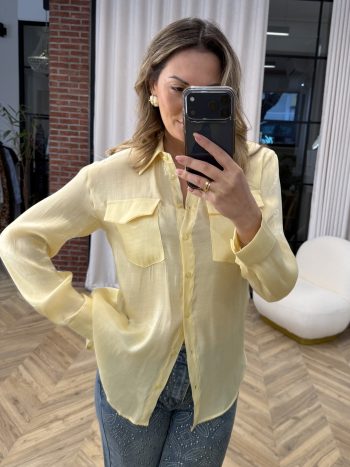 Piper Sheer Shirt – Yellow - Image 2
