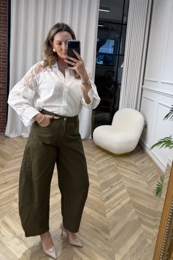 Jerry Lace Shirt – White - Image 3