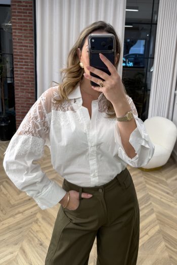 Jerry Lace Shirt – White