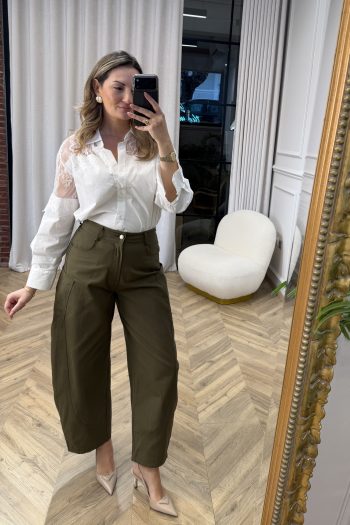 Jerry Lace Shirt – White - Image 2