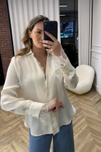 Gia Lace Shirt – White - Image 4