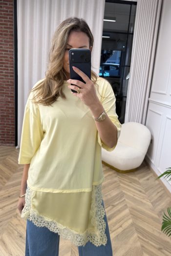 Susan Lace T-shirt – Yellow