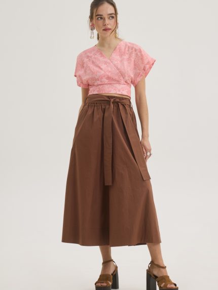 Belted Cullotes – Brown