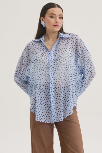 Polka Dot Shirt – Baby Blue